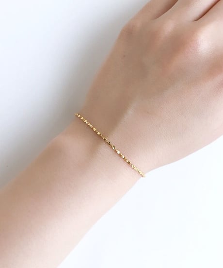 【金アレ対応】スエッジチェーンブレスレット
