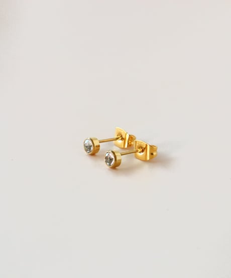 【金アレ対応】タイムレスジルコニアピアス