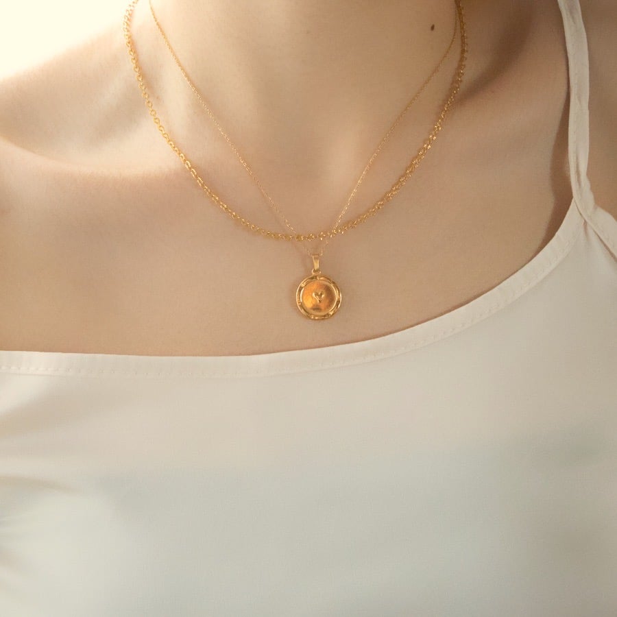 14kgf ハートあずきチェーンネックレス◝✩トップ2個付き♡⃛ 14kgf ハートあずきチェーンネックレス◝✩トップ2個付き♡⃛