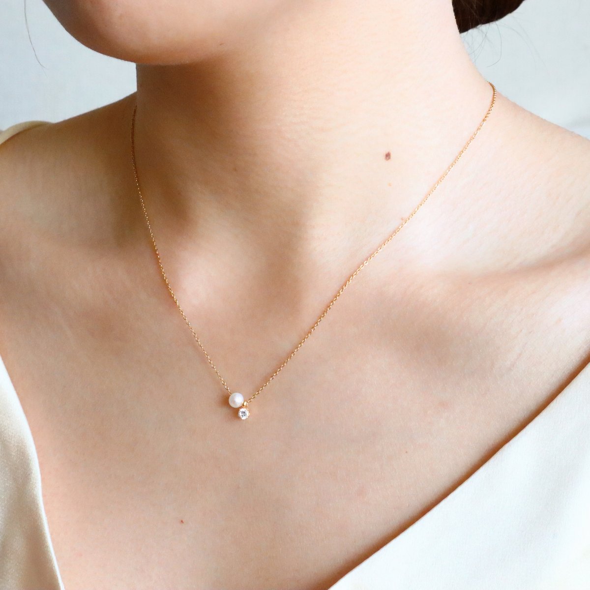 AAA淡水パール5〜5.5mmネックレス41cm＋アジャスター5cm⭐️現物⭐️ AAA淡水パール5〜5.5mmネックレス41cm＋アジャスター5cm⭐️現物⭐️