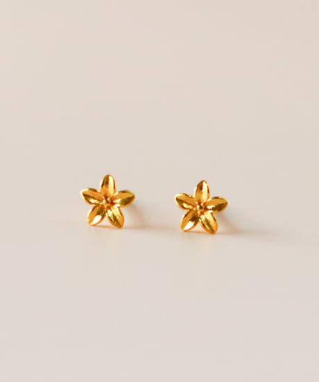 【金アレ対応】ミニマルフラワーピアス