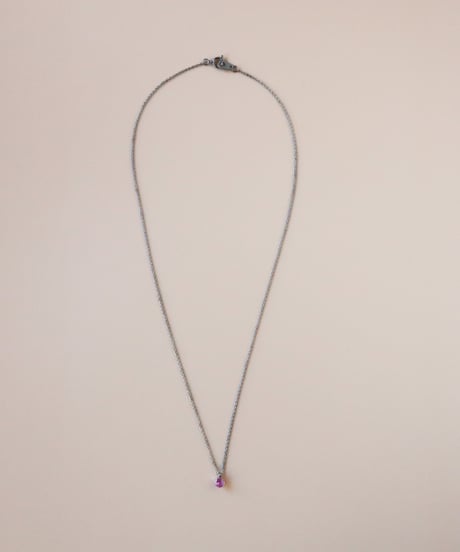 【金アレ対応】桜ピンクジルコニアネックレス 4mm シルバーカラー