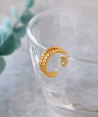 【金アレ対応】ジルコニアダブルイヤーカフ