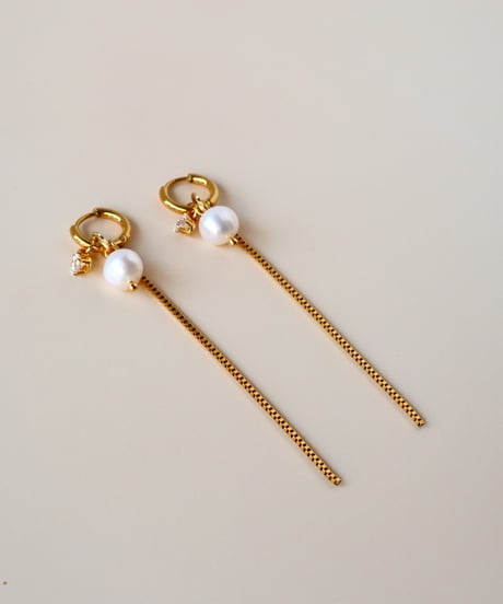 【金アレ対応】チャームフープピアス