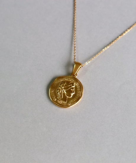 【全長55cm】シンプルコインネックレス【金属アレルギー対応】
