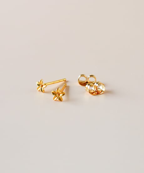 【金アレ対応】ミニマルフラワーピアス
