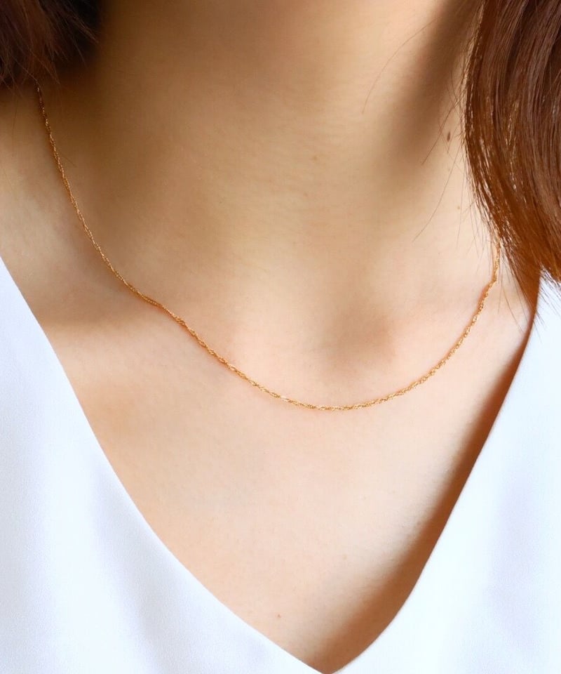 美雪ちゃん様お取り置き（9/1迄）k18ネックレス　スクリューチェーン ネックレス チェーン スクリュー 幅 1mm ゴールド 18金 K18 約