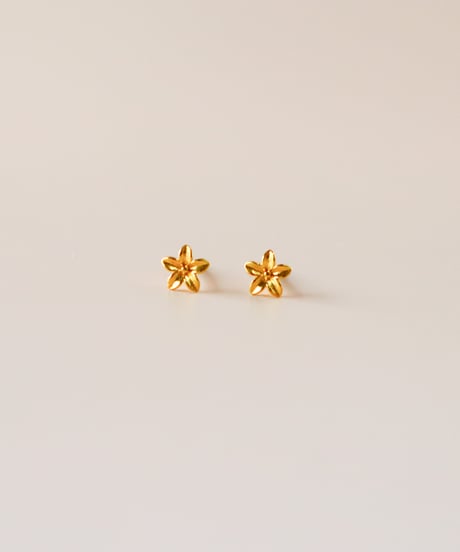 【金アレ対応】ミニマルフラワーピアス