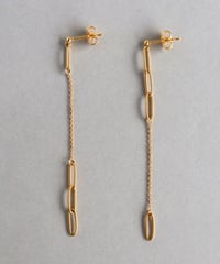 【金アレ対応】スクエアチェーンピアス