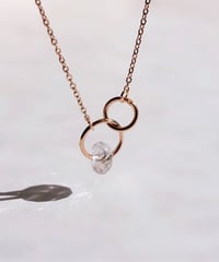 【金アレ対応】サークルネックレス(クリスタル)