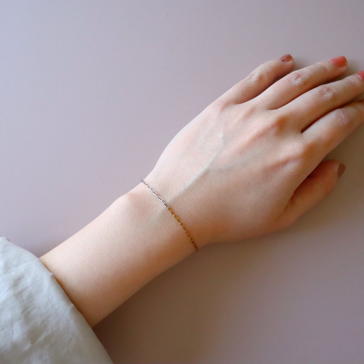 【steady_b】ete◇K10◇スクリューチェーンブレスレット証明書付 K10YG スクリューチェーン ブレスレット（750479） ｜ women