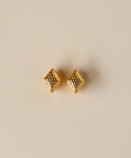 【金アレ対応】ジオスクエアフープピアス