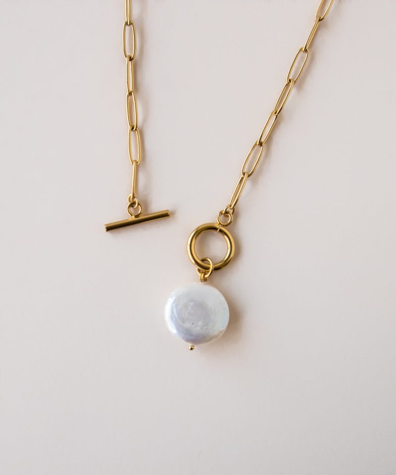 MAKIE 月の満ち欠け ネックレス バロックパール 24金 箱 購入証明書付き MAKIE 月の満ち欠け ネックレス バロックパール 24金 箱 購入証明書付き