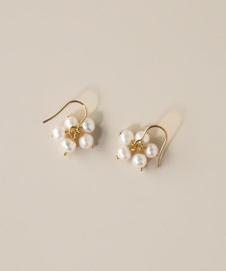 【金アレ対応】淡水パールフックピアス