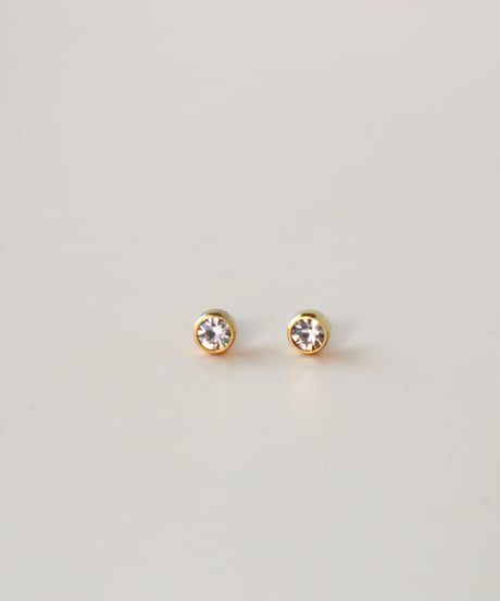 【金アレ対応】タイムレスジルコニアピアス