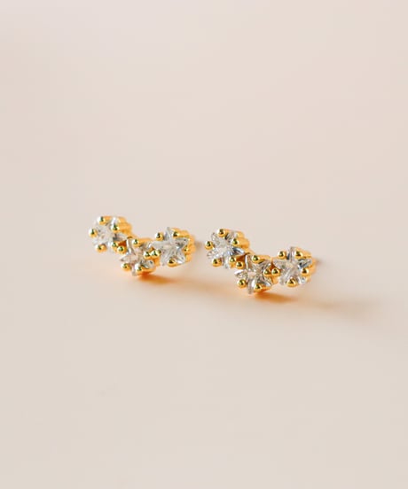 【金アレ対応】トリプルスターピアス