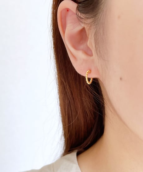 【金アレ対応】ハーフフープピアス