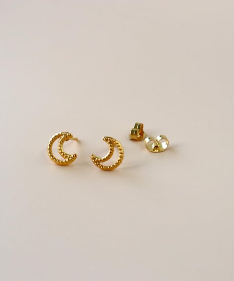 【金アレ対応】ムーンピアス・イヤリング