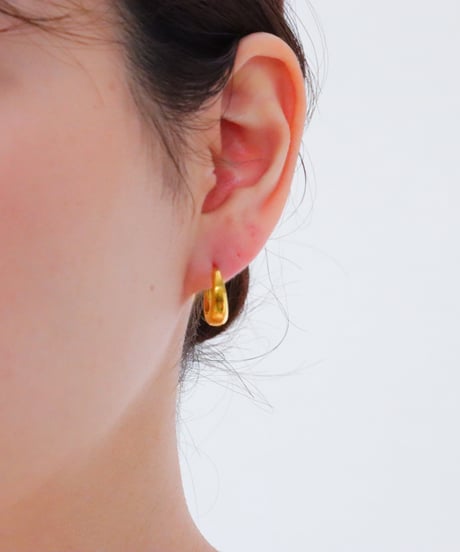 【金アレ対応】ドロップフープピアス