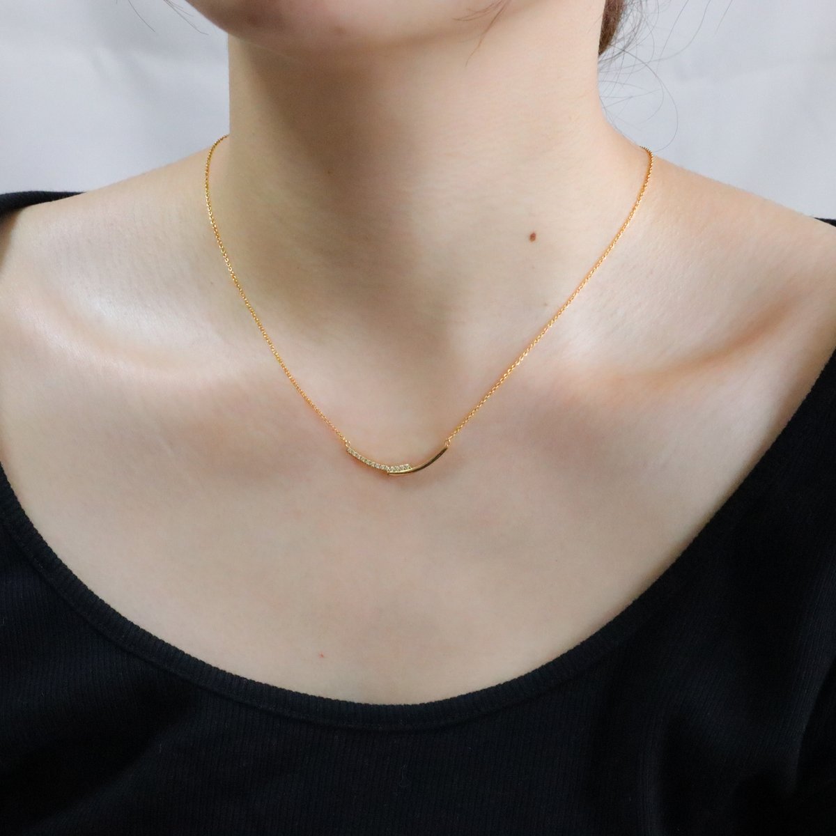 glitter jewelry ジルコニア ゴールドネックレス GOLD GLITTER
