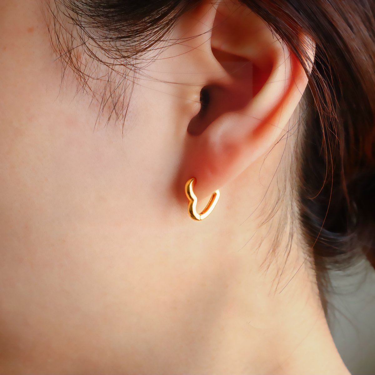 kaja bijoux スモールハートフープピアス kaja bijoux スモールハートフープピアス kaja bijoux スモール