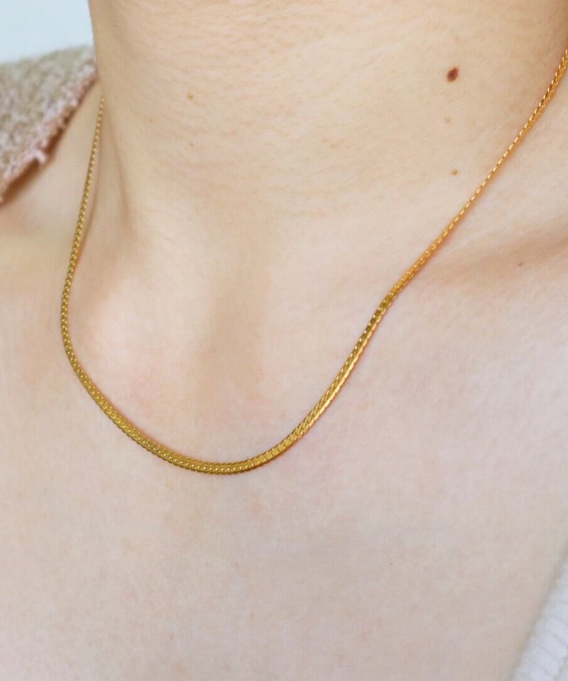 金アレ対応】スネークチェーンネックレス | mikka