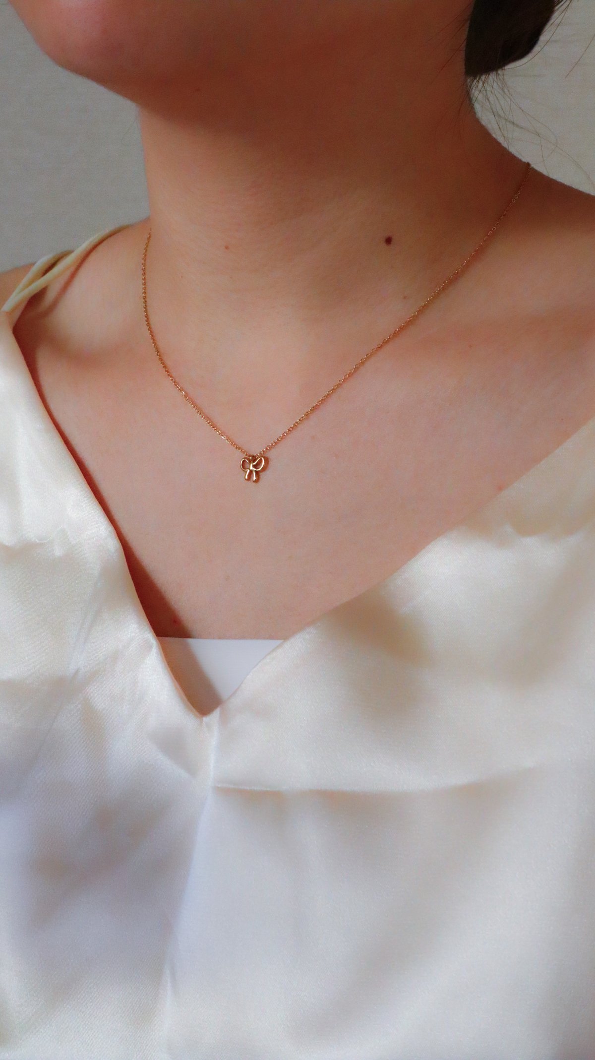 【☆ミミ☆】リボンモチーフ ネックレス k18 MIKIMOTO ミキモト リボンモチーフ ネックレス K18イエロー