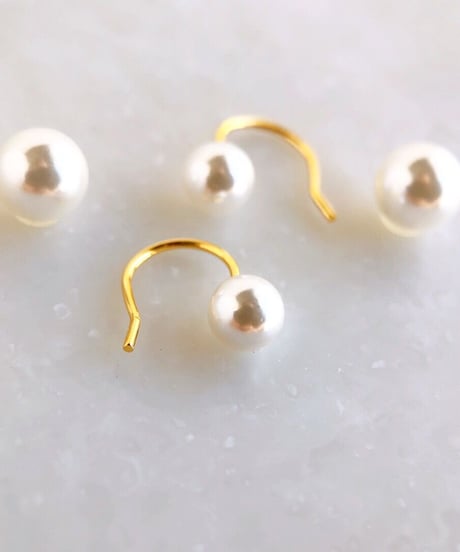【金アレ対応】2wayパールピアス