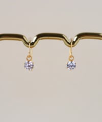 【金アレ対応】Heart & Cupid ジルコニアフックピアス4mm