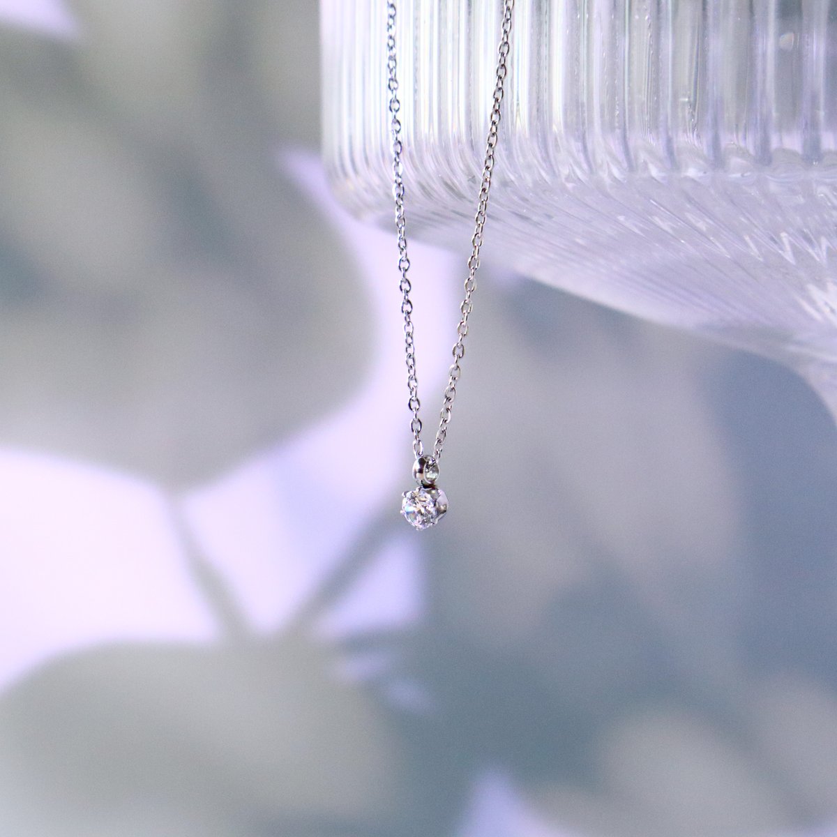 金アレ対応】Heart & Cupid 一粒ジルコニアネックレス 3mm 金アレ対応】Heart & Cupid 一粒ジルコニアネックレス 3mm