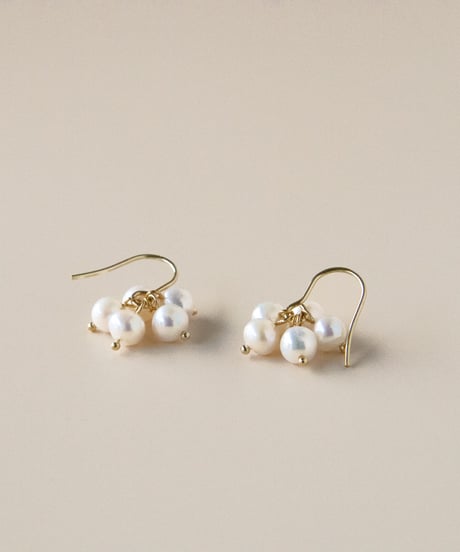 【金アレ対応】淡水パールフックピアス