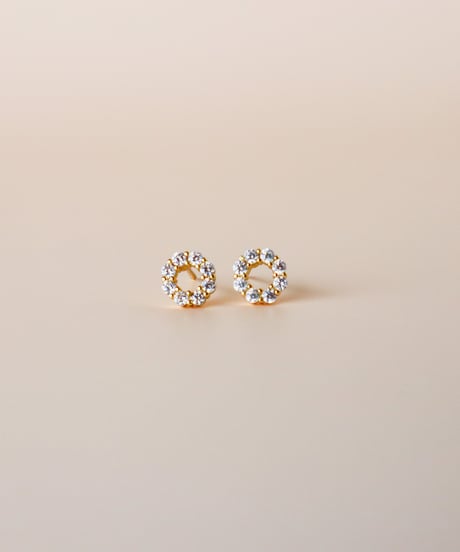 【金アレ対応】サークルジルコニアピアス