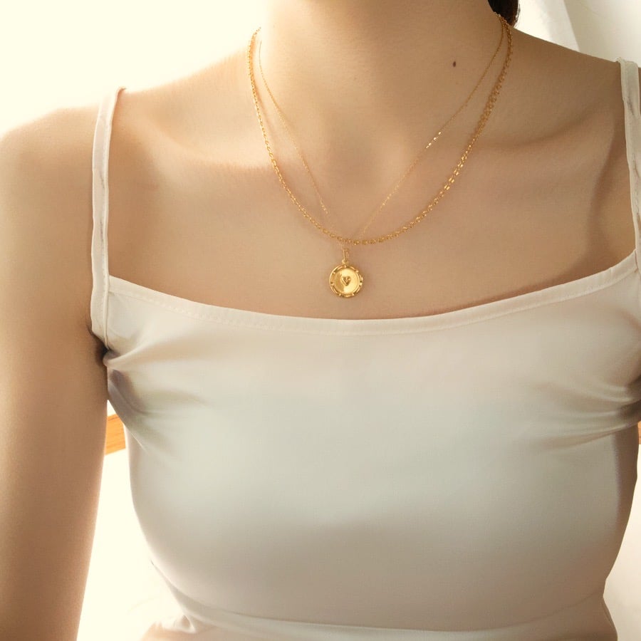 14kgf ハートあずきチェーンネックレス◝✩トップ2個付き♡⃛ 14kgf ハートあずきチェーンネックレス◝✩トップ2個付き♡⃛
