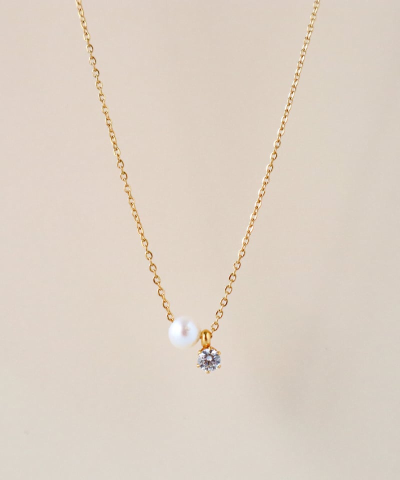 金アレ対応】Heart & Cupid 一粒ジルコニア&AAA淡水パール 金アレ対応】Heart & Cupid 一粒ジルコニア&AAA淡水パール