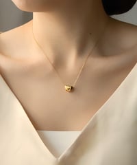 【金アレ対応】メタルビーンズネックレス