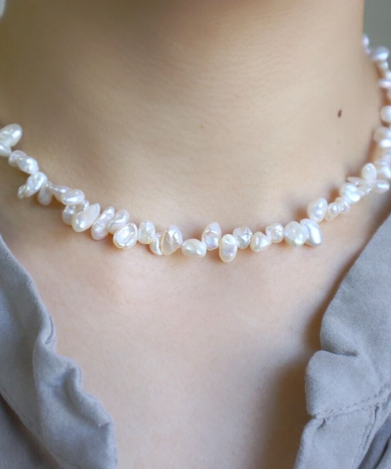 金アレ対応】ケシパールネックレス | mikka 