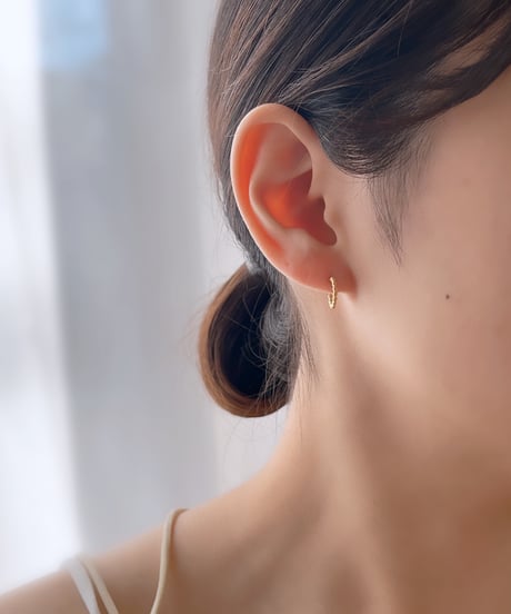 【金アレ対応】ハーフフープピアス