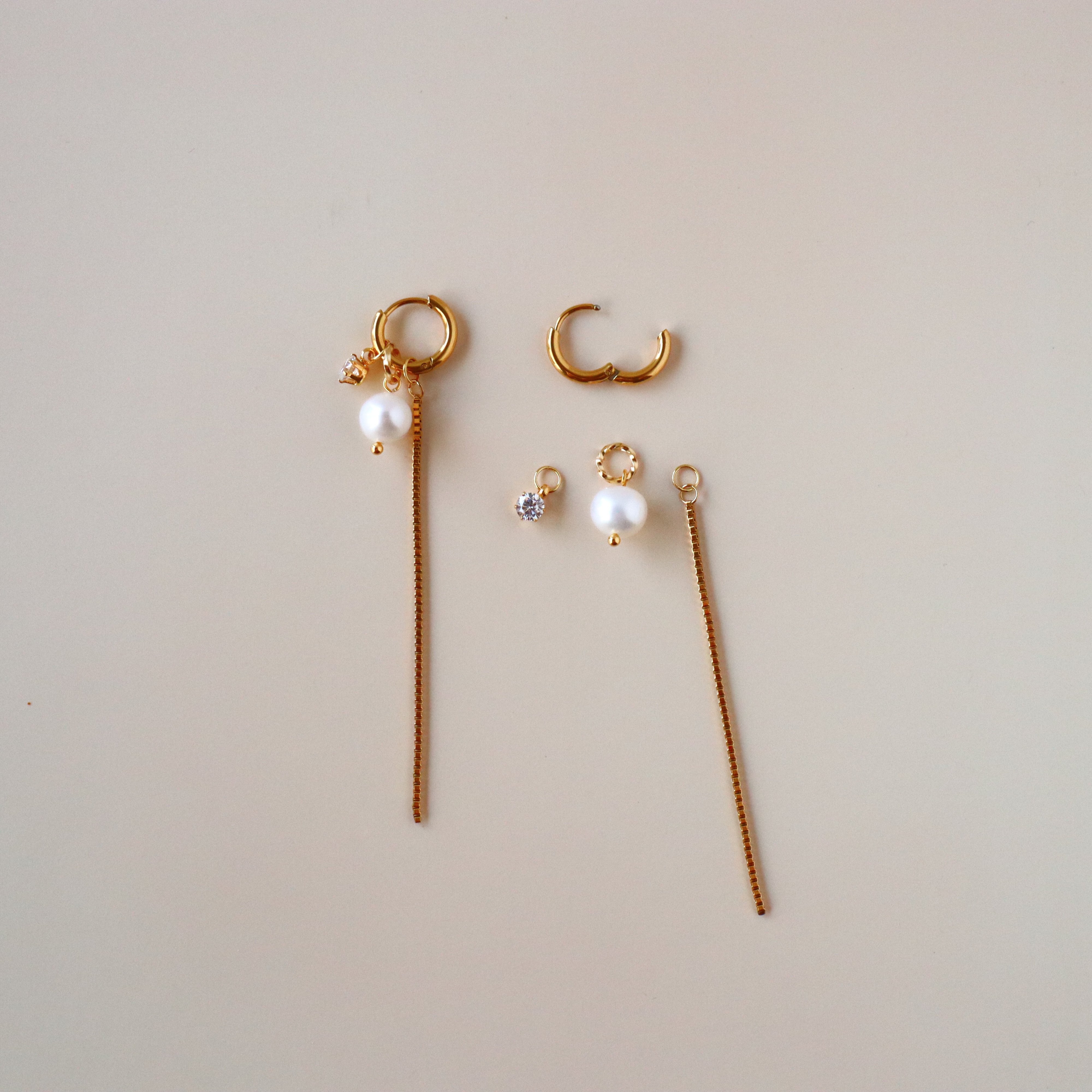 金アレ対応】チャームフープピアス | mikka