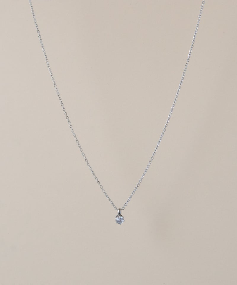 金アレ対応】Heart & Cupid 一粒ジルコニアネックレス 3mm 金アレ対応】Heart & Cupid 一粒ジルコニアネックレス 3mm