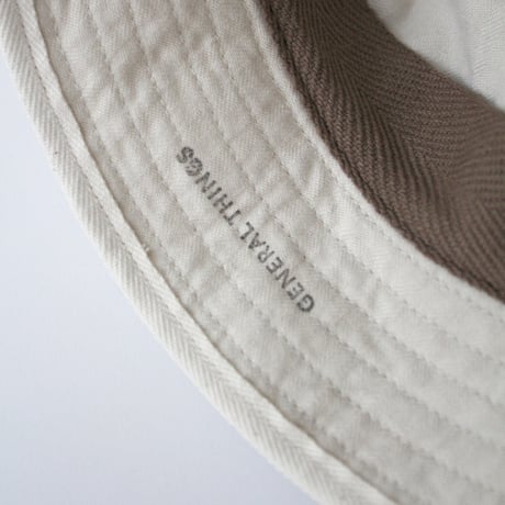 HBT BUCKET HAT / ヘリンボーン バケットハット <アイボリー>