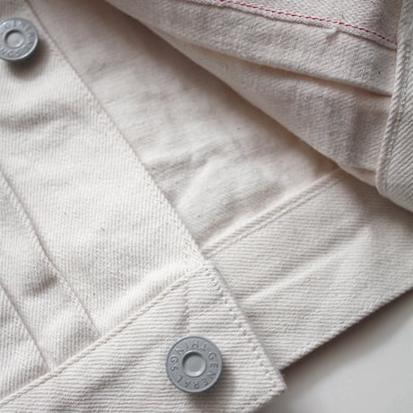 Lot.7110W / 2 Pockets Solid White Denim Jacket