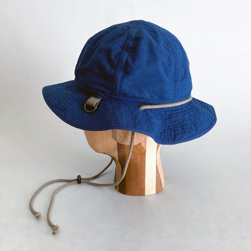 45R 4号帆布　コットン　ハット　インディゴブルー 帽子 45R 4号帆布 コットン ハット インディゴブルー 帽子 藍染め バケット