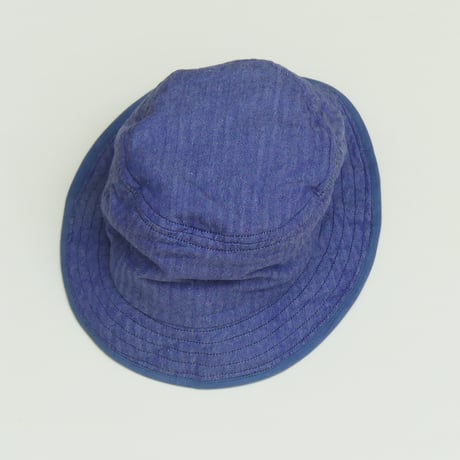 HBT BUCKET HAT / ヘリンボーン バケットハット <ブルー>