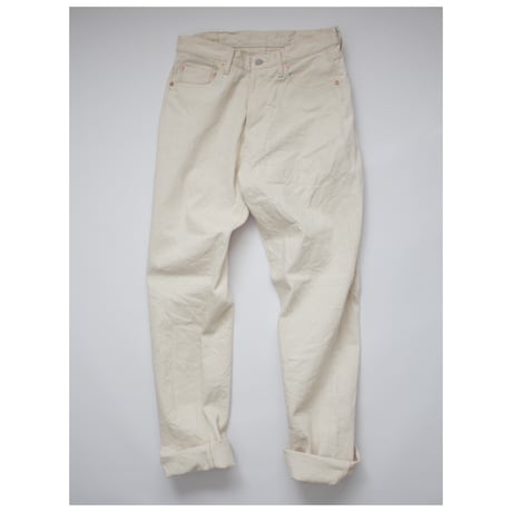 Lot.120W / Button fly White Jeans Line 2 Straight