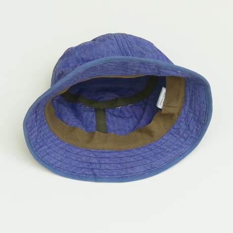 HBT BUCKET HAT / ヘリンボーン バケットハット <ブルー>