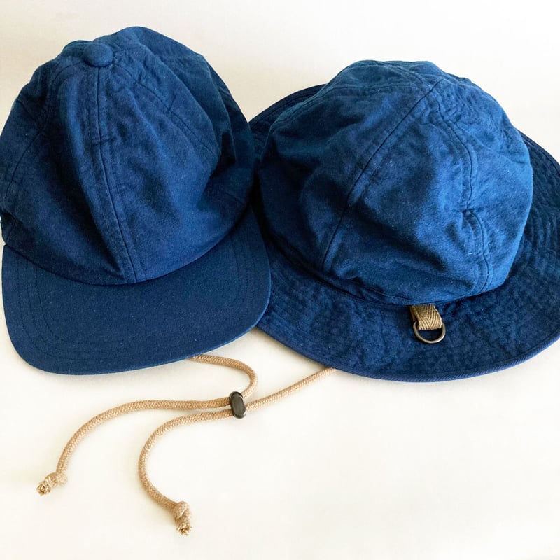 45R 4号帆布　コットン　ハット　インディゴブルー 帽子 INDIGO CAP / 本藍染めキャップ<無地> | GENERAL THINGS