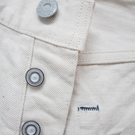 Lot.120W / Button fly White Jeans Line 2 Straight