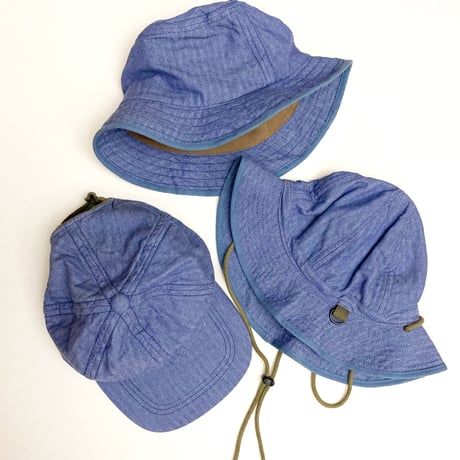 OUTDOOR HAT / ヘリンボーン ＜ブルー＞