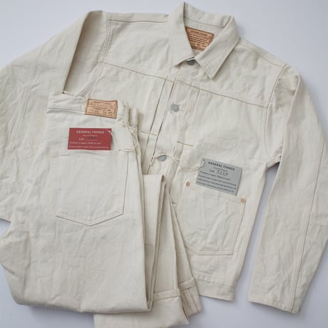 Lot.120W / Button fly White Jeans Line 2 Straight