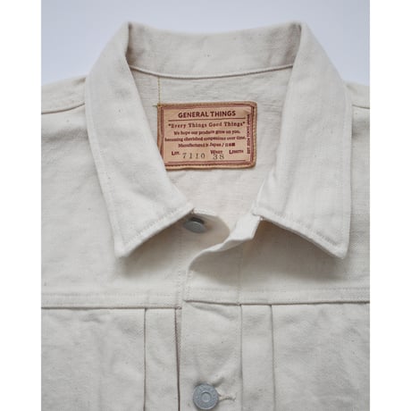 Lot.7110W / 2 Pockets Solid White Denim Jacket